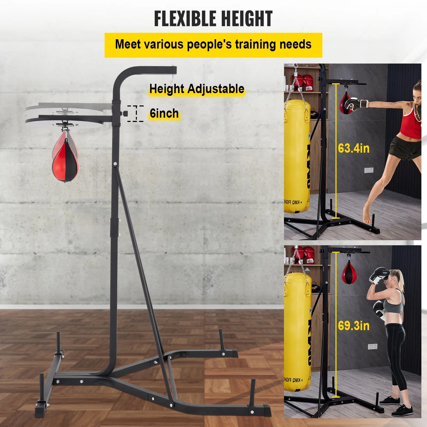 brand Free Standing Punching Bag Stand, Unisex Boxing Set, Foldable Single Station Heavy Bag Stand, Punching Ball, Boxing Punching Speed Ball, Boxing Bag with Boxing Rack, for Training