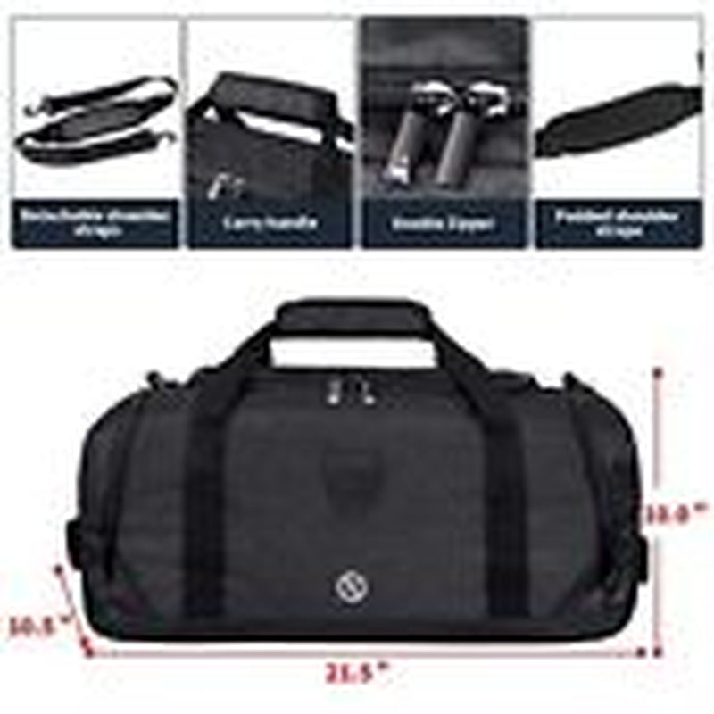 Gym Duffle Bag Backpack Waterproof Sports Duffel Bags Travel Weekender Black